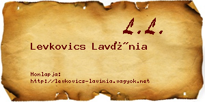 Levkovics Lavínia névjegykártya